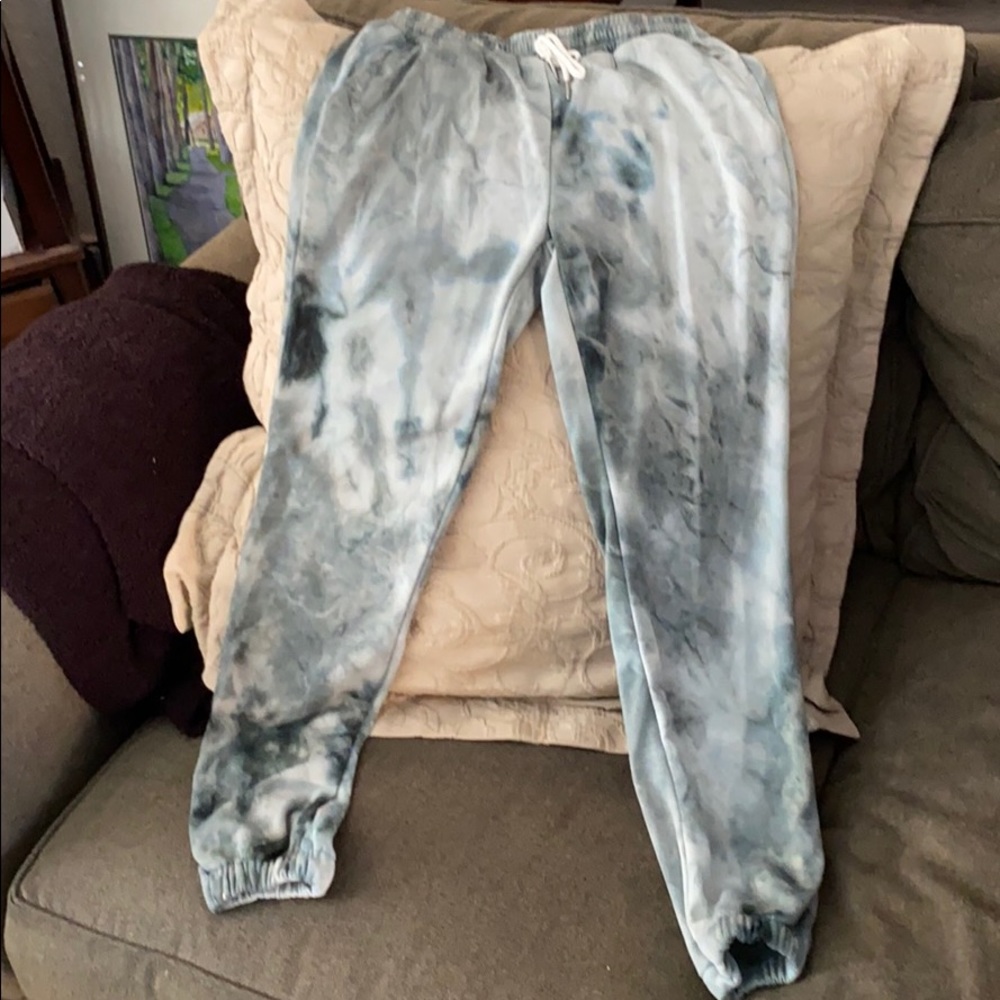 Love Tree Dark Green Tie Dyed Joggers NWT M